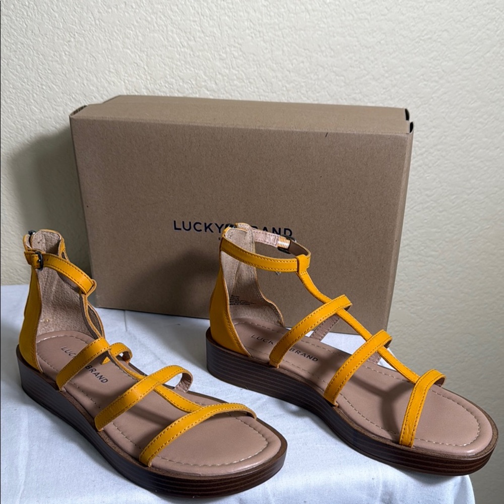 Lucky Brand Yellow Sandals with Minimalist Design